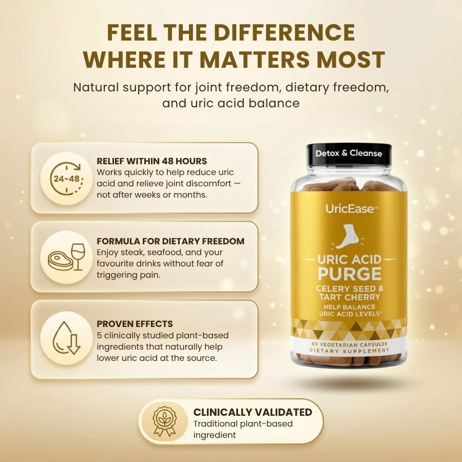 UricRelief™ | Daily Uric Acid & Joint Support Capsules